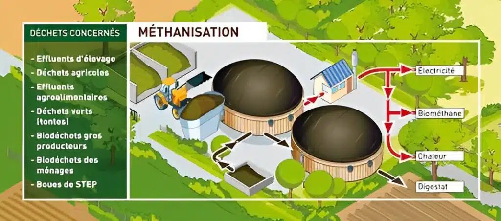 Methanisation biodechets