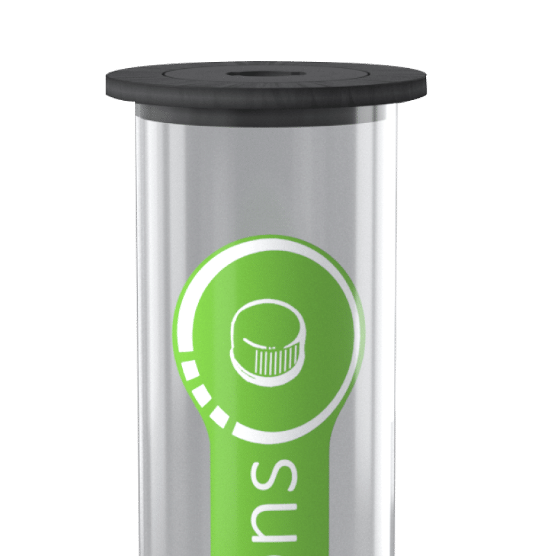 Poubelle de tri Ecos classic pour le recyclage des cartouches d’encre, téléphones, portables et piles